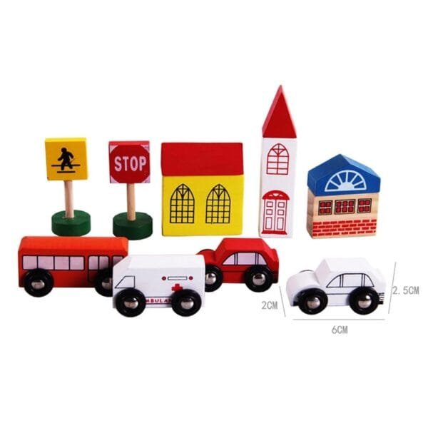 ชุดรถไฟรางไม้พร้อมของเล่น 40 ชิ้น - Image 5