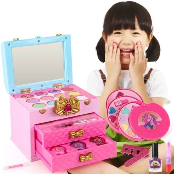 เครื่องสำอาง Cosmetic ชุดแต่งหน้าเด็กแบบกล่องลิ้นชัก