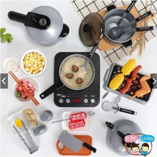 ชุดเครื่องครัว 36 ชิ้นพร้อมอุปกรณ์ครบชุด สีเทา - Image 3
