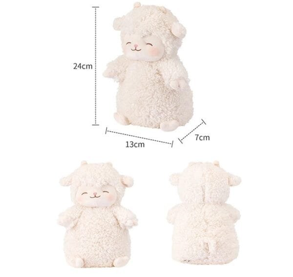 ตุ๊กตาน้องแกะสีขาวผ้านุ่มขนนิ่ม - Image 4