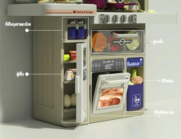 ชุดครัวของเล่นเตาแก๊สพร้อมเสียงและไฟ - Image 4