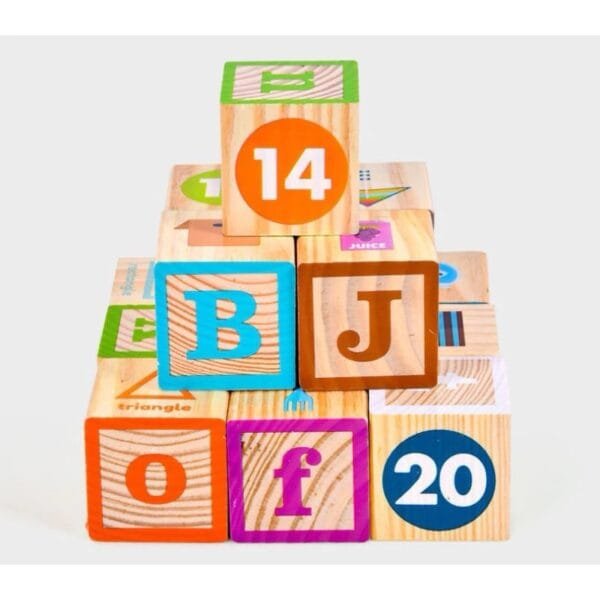 บล็อกไม้ลูกเต๋าเสริมพัฒนาการ 26 ชิ้น - Image 3