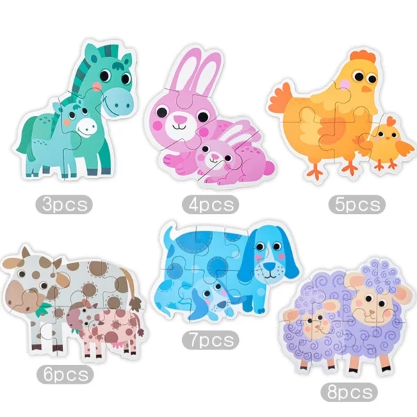 จิ๊กซอว์ เด็ก 6in1 จิ๊กซอว์ไม้ - Image 4
