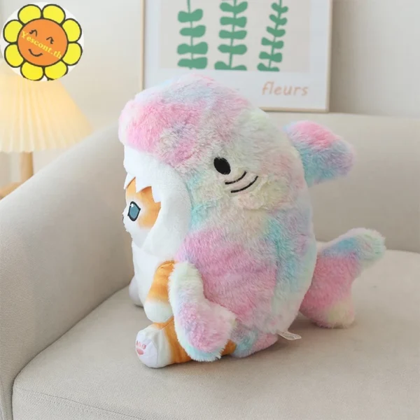 ตุ๊กตาฉลามน่ารัก ผ้ากํามะหยี่ขนนิ่ม - Image 3